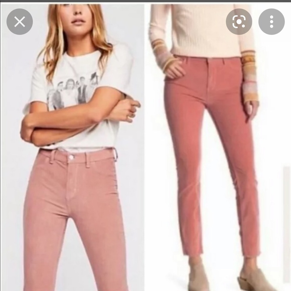 We The Free Mauve Corduroy Skinny Jeans